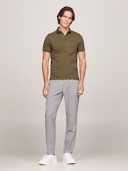 Tommy Hilfiger Khaki Green 1985 Regular Fit Stretch Polo Shirt - Image 1 of 7