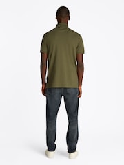 Tommy Hilfiger Khaki Green 1985 Regular Fit Stretch Polo Shirt - Image 4 of 7