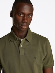 Tommy Hilfiger Khaki Green 1985 Regular Fit Stretch Polo Shirt - Image 5 of 7