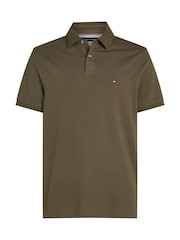 Tommy Hilfiger Khaki Green 1985 Regular Fit Stretch Polo Shirt - Image 6 of 7