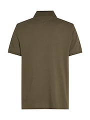 Tommy Hilfiger Khaki Green 1985 Regular Fit Stretch Polo Shirt - Image 7 of 7