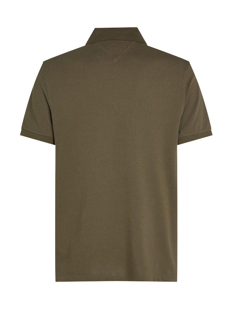 Tommy Hilfiger Khaki Green 1985 Regular Fit Stretch Polo Shirt - Image 7 of 7