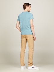 Голубой - Tommy Hilfiger Slim Fit Core Stretch Crew Neck T-Shirt - Image 2 of 4