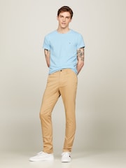Голубой - Tommy Hilfiger Slim Fit Core Stretch Crew Neck T-Shirt - Image 3 of 4