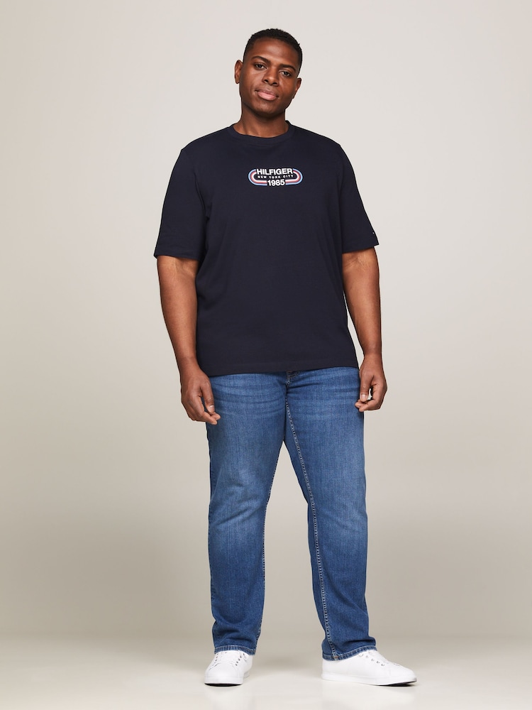 Tommy Hilfiger Blue Big And Tall Track 100% Cotton Graphic T-Shirt - Image 1 of 4