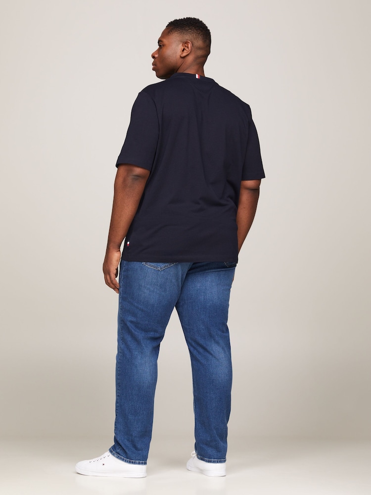 Tommy Hilfiger Blue Big And Tall Track 100% Cotton Graphic T-Shirt - Image 2 of 4