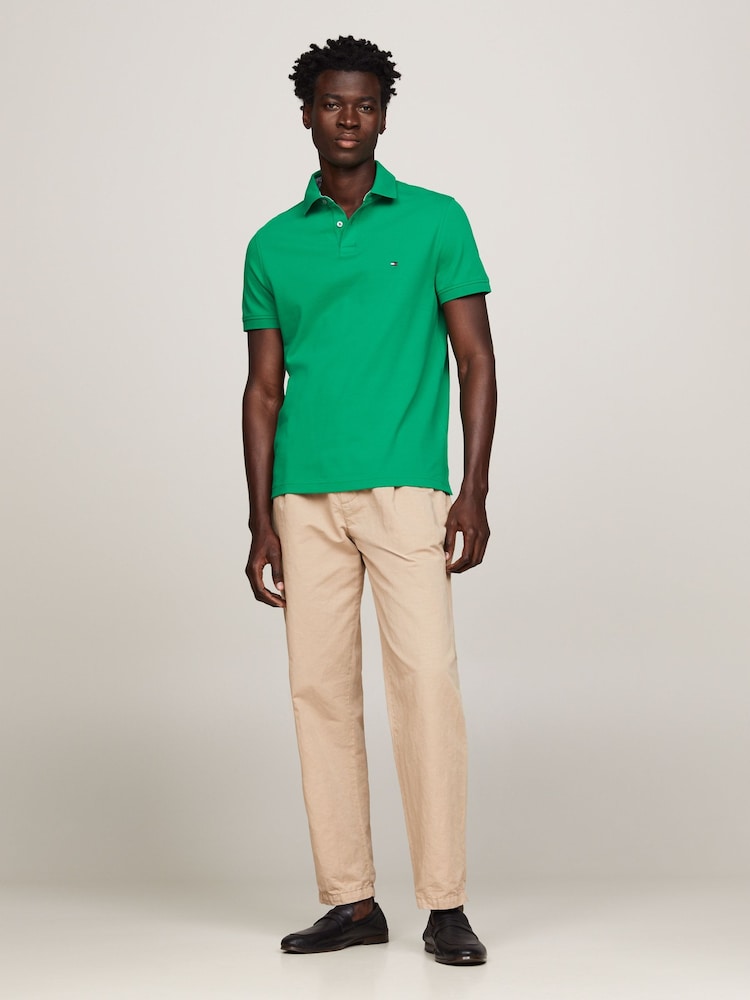 Tommy Hilfiger Green 1985 Regular Fit Polo Shirt - Image 2 of 5 Tommy Hilfiger Green 1985 Regular Fit Polo Shirt - Image 2 of 5