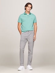 Tommy Hilfiger Turquoise Blue 1985 Regular Fit Stretch Polo Shirt - Image 2 of 5