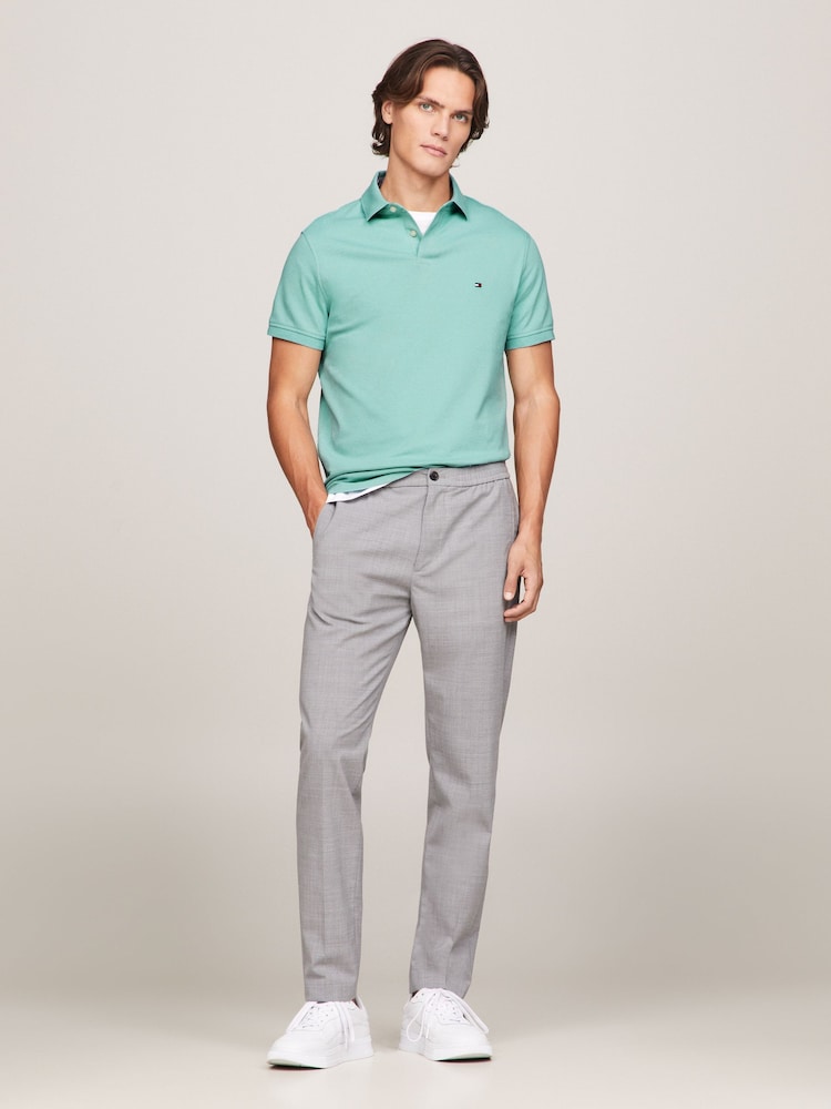 Tommy Hilfiger Turquoise Blue 1985 Regular Fit Stretch Polo Shirt - Image 2 of 5