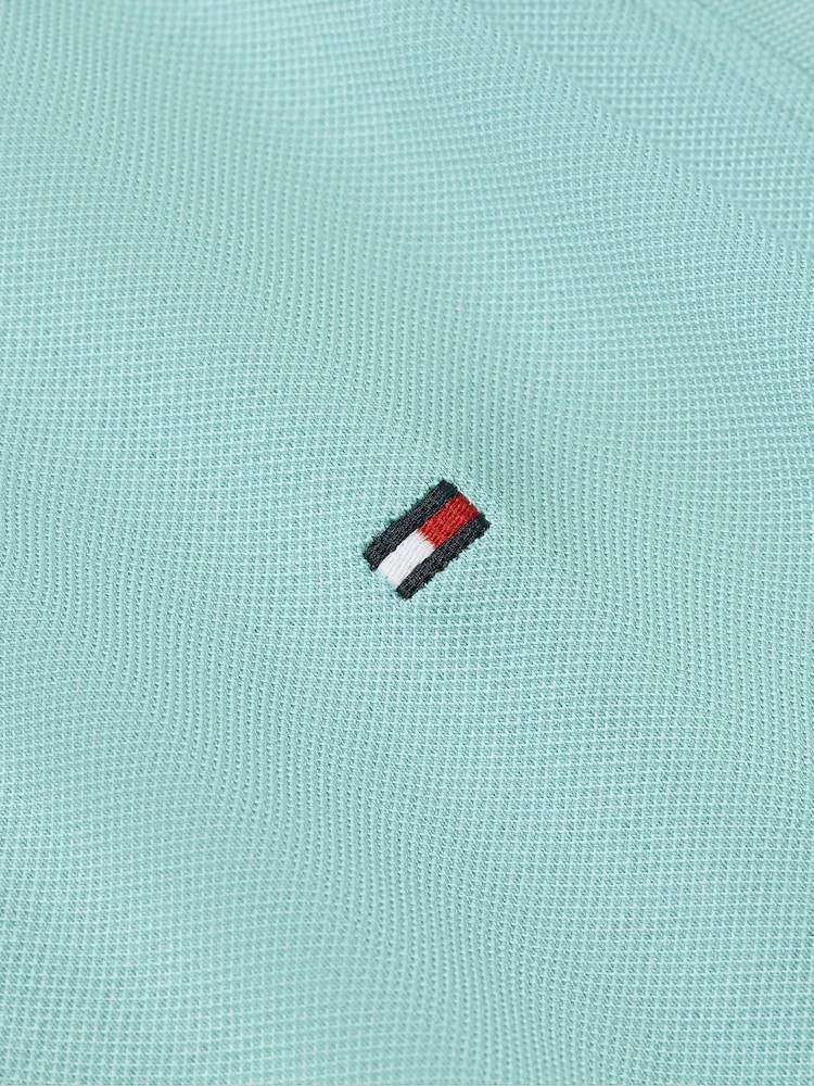 Tommy Hilfiger Turquoise Blue 1985 Regular Fit Stretch Polo Shirt - Image 5 of 5