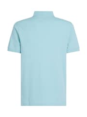 Tommy Hilfiger Turquoise Blue 1985 Regular Fit Stretch Polo Shirt - Image 6 of 7