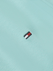 Tommy Hilfiger Turquoise Blue 1985 Regular Fit Stretch Polo Shirt - Image 7 of 7