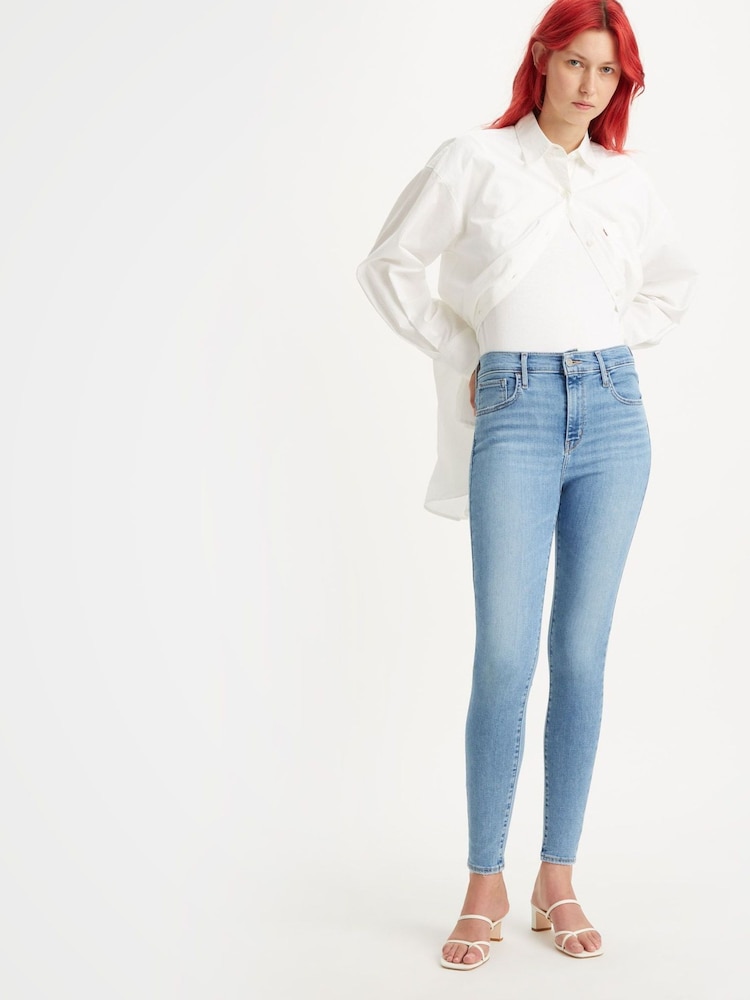 Levi's® Blue 720 Hirise Super Skinny Jeans - Image 3 of 9