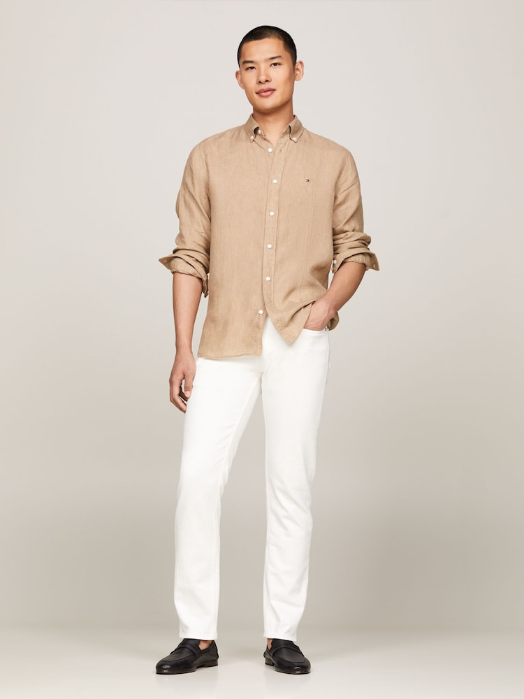 Tommy Hilfiger Linen Pigment Dyed Shirt - Image 1 of 4 Tommy Hilfiger Linen Pigment Dyed Shirt - Image 1 of 4