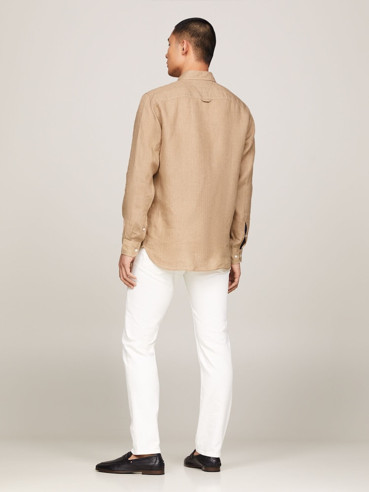 Tommy Hilfiger Linen Pigment Dyed Shirt - Image 2 of 4