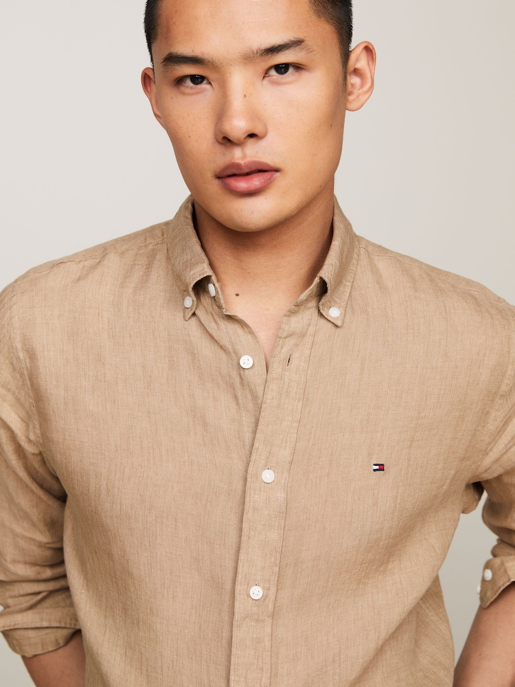 Tommy Hilfiger Linen Pigment Dyed Shirt - Image 4 of 4