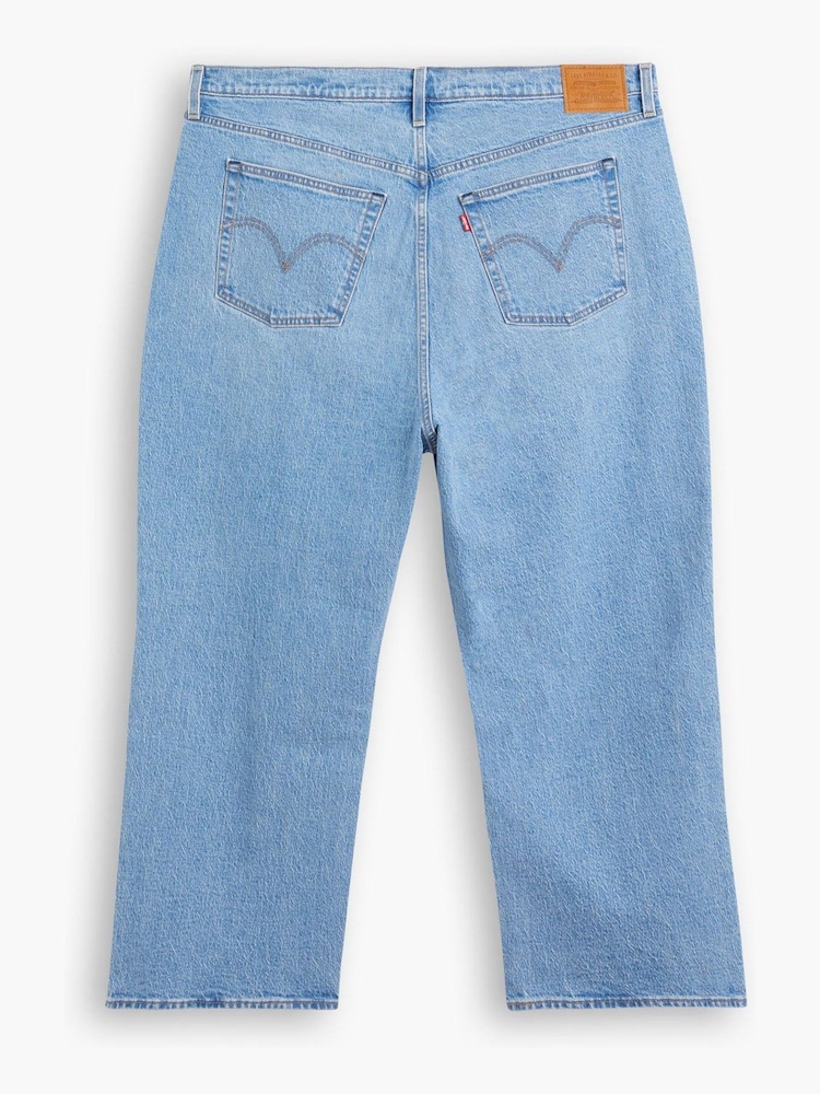 Levi's® Blue Curve Ribcage 100% Cotton Straight Ankle Jeans - Image 5 of 5