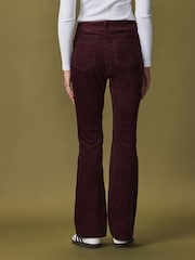 Burgundy Cord Flared Trousers - Image 4 of 7