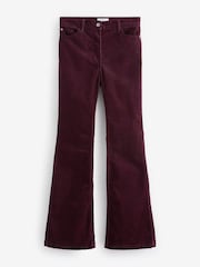 Burgundy Cord Flared Trousers - Image 6 of 7