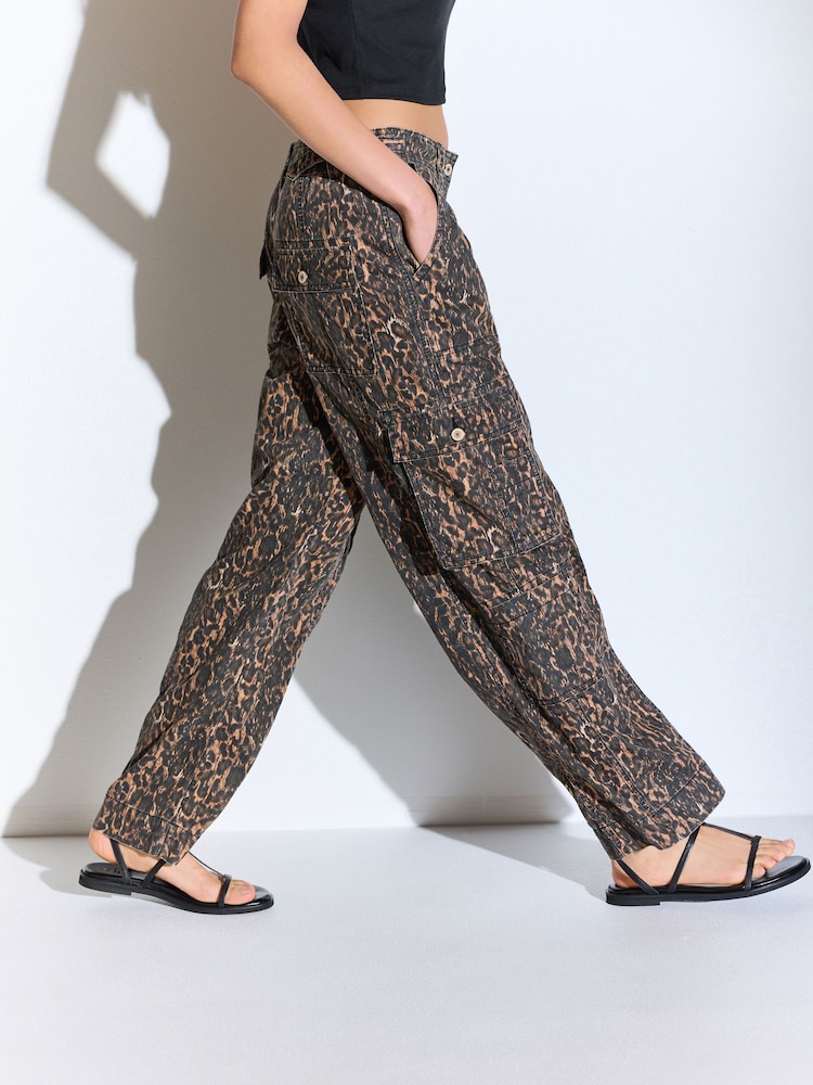 Animal 100% Cotton Adjustable Waist Cargo Trousers - Image 2 of 6