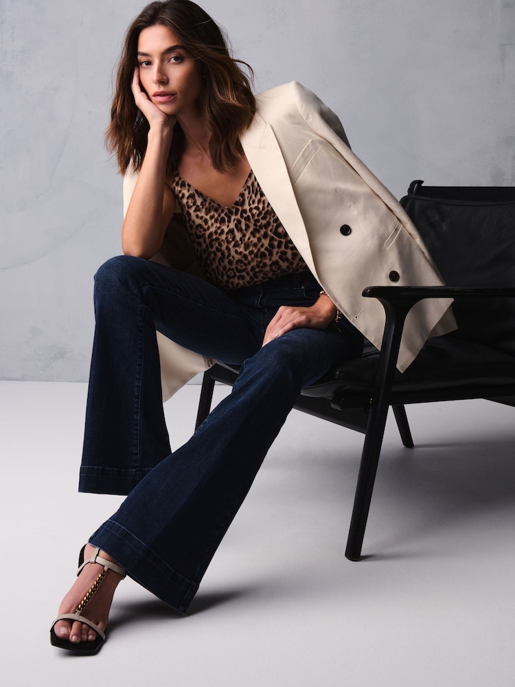 Inky Blue Flared Lift Slim And Shape Bootcut Jeans - Image 2 of 5