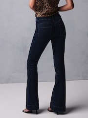 Inky Blue Flared Lift Slim And Shape Bootcut Jeans - Image 4 of 5