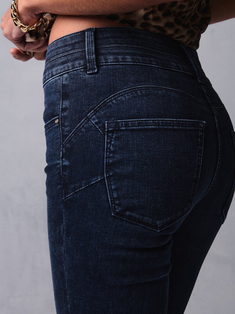 Inky Blue Flared Lift Slim And Shape Bootcut Jeans - Image 5 of 5