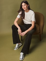 Green Cord Flared Trousers - Image 1 of 7