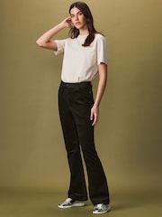 Green Cord Flared Trousers - Image 2 of 7
