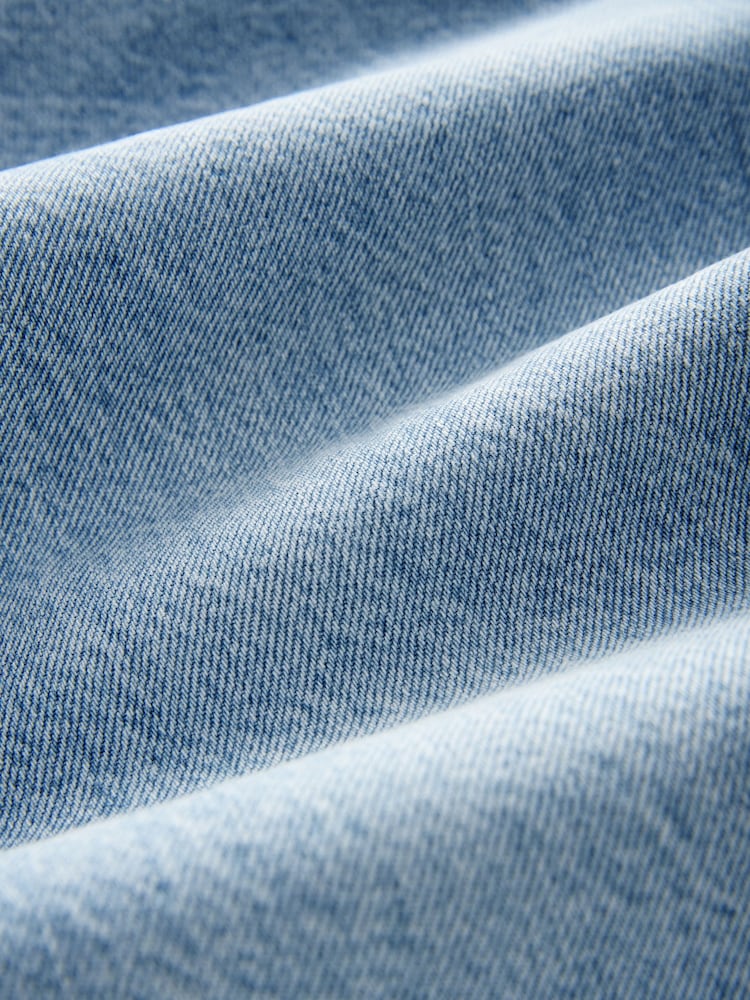 Mid Blue Rigid Wide Leg 100% Cotton Jeans - Image 9 of 9