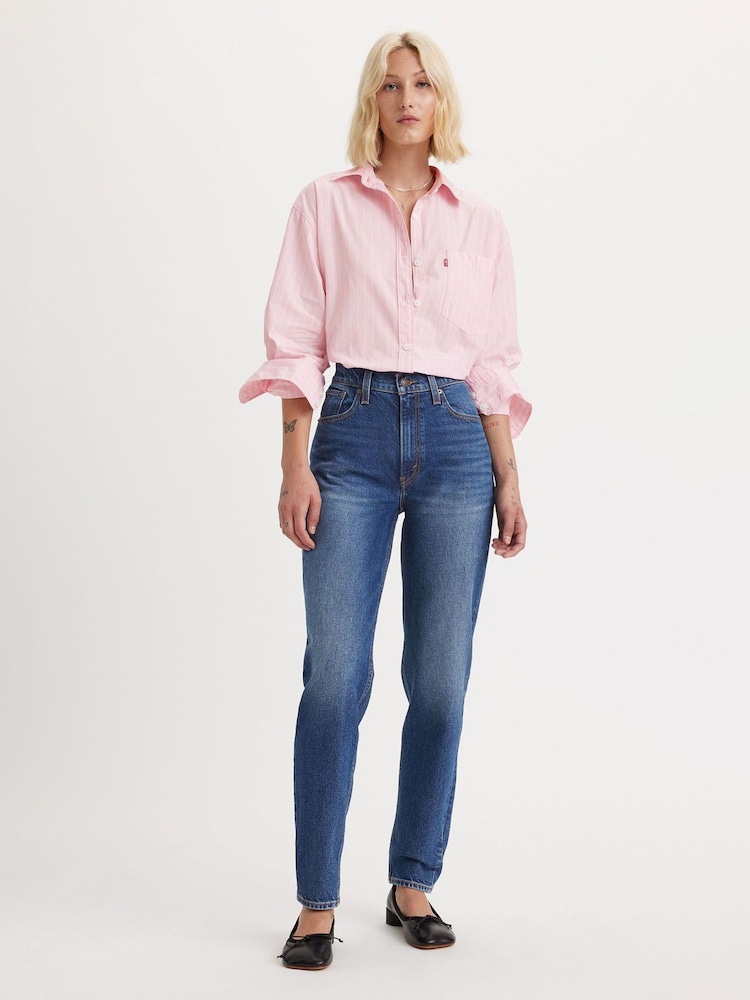 Levi's® Blue 80S Mom 100% Cotton Jeans - Image 1 of 8