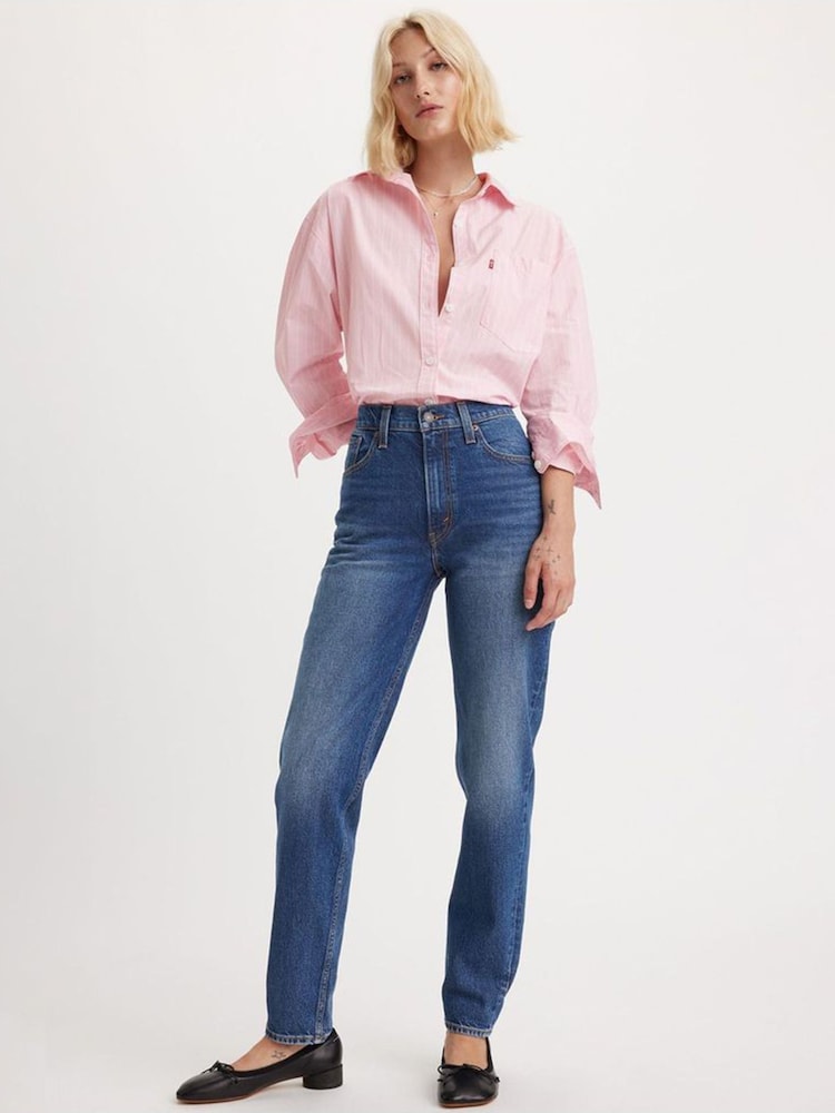 Niebieski - Levi's® 80S Mom 100% Cotton Jeans - Image 4 of 8
