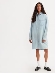 Levi's® Blue 100% Cotton Nola Shirt Dress - Image 1 of 7