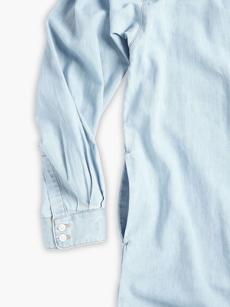 Levi's® Blue 100% Cotton Nola Shirt Dress - Image 7 of 7