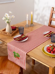 Wylder Candy Cane Strawberry Stripes 230x35cm Table Runner - Image 2 of 5