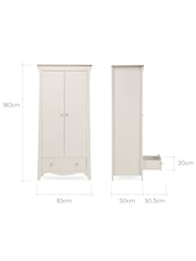 CuddleCo 3 Piece Cream Cashmere Clara Nursery Furniture Set - Image 8 of 8
