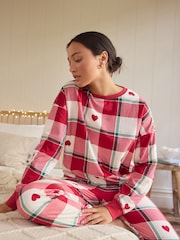 Red Check Cosy Long Sleeve Pyjamas - Image 1 of 12