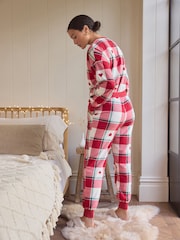 Red Check Cosy Long Sleeve Pyjamas - Image 3 of 12