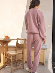 Pink Cosy Waffle Long Sleeve Pyjamas - Image 2 of 12