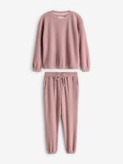Pink Cosy Waffle Long Sleeve Pyjamas - Image 5 of 12