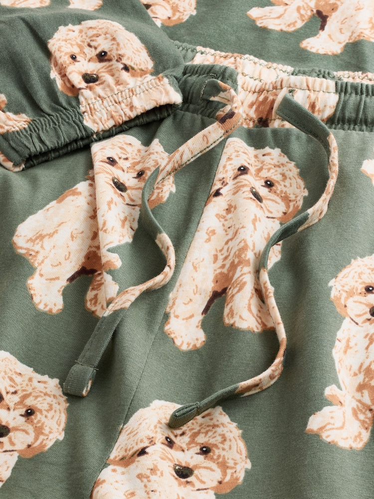 Sage Green Charlie The Cockapoo 100% Cotton Long Sleeve Pyjamas - Image 10 of 11