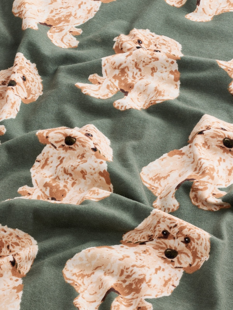Sage Green Charlie The Cockapoo 100% Cotton Long Sleeve Pyjamas - Image 11 of 11