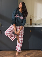 Navy Stockholm Sweat and Flannel Pyjamas - Image 2 of 9
