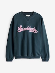 Navy Stockholm Sweat and Flannel Pyjamas - Image 7 of 9