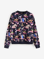 Navy Blue Animals Christmas Cosy Long Sleeve Pyjamas - Image 6 of 10