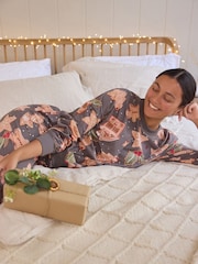 Grey Gingerbread Christmas Cosy Long Sleeve Pyjamas - Image 2 of 9
