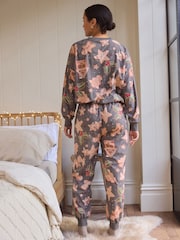 Grey Gingerbread Christmas Cosy Long Sleeve Pyjamas - Image 3 of 9