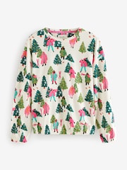 Ecru Skiing 100% Cotton Long Sleeve Pyjamas - Image 7 of 11