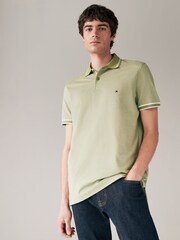 Tommy Hilfiger Blue Oxford Collar Polo T-Shirt - Image 1 of 4
