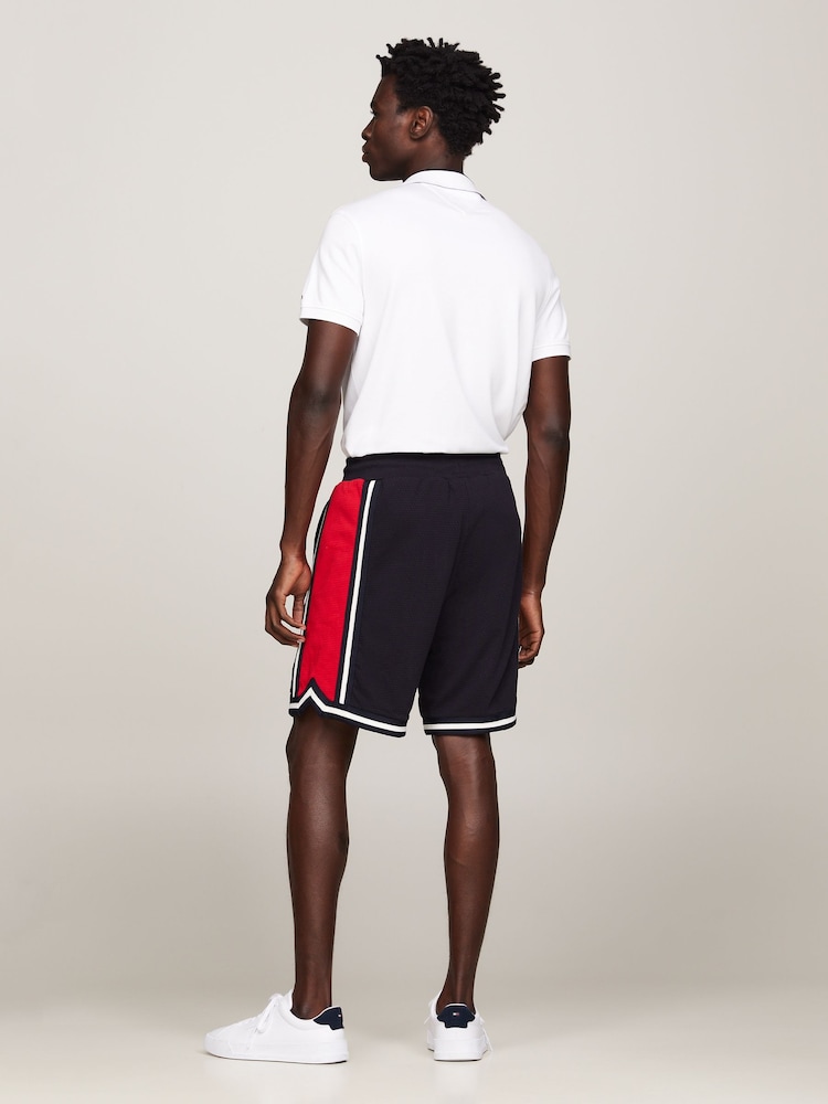 Tommy Hilfiger Black Sport Monotype Sweat Shorts - Image 2 of 6